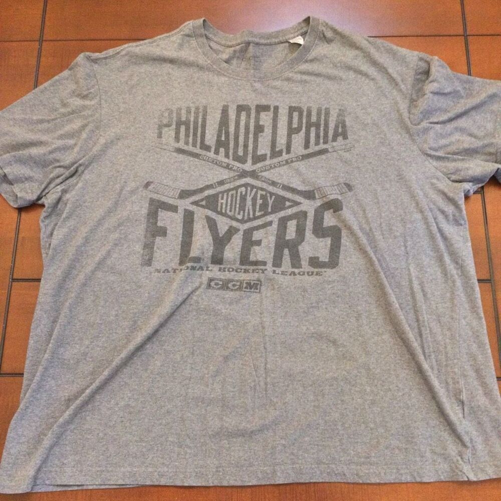 Philadelphia Flyers hockey CCM shirt gray 3x